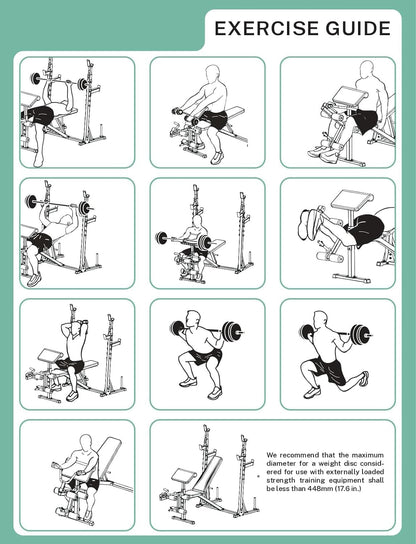 900 lbs Weight Bench Set with Squat Rack and Preacher Curl, Complete Leg Extension and Bench Press Equipment for Comprehensive Home Gym Workouts