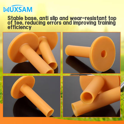 Rubber Golf Tees Holder Set, Driving Range Mats Rubber Ball Seat for Golf Hitting Practice Mat Indoor Outdoor Training, Different Size